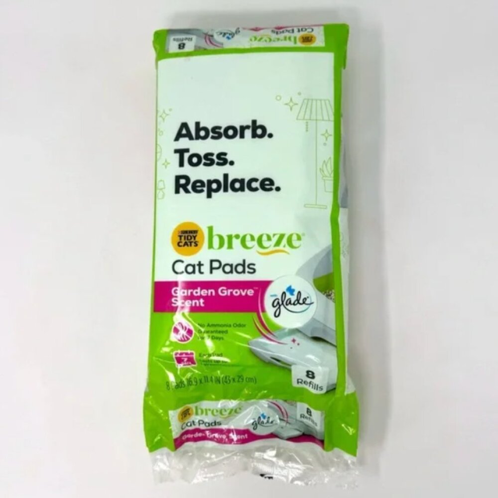 vintage Cat Pads Garden Grove Scent Litter Pad Refills 8 Ct NEW